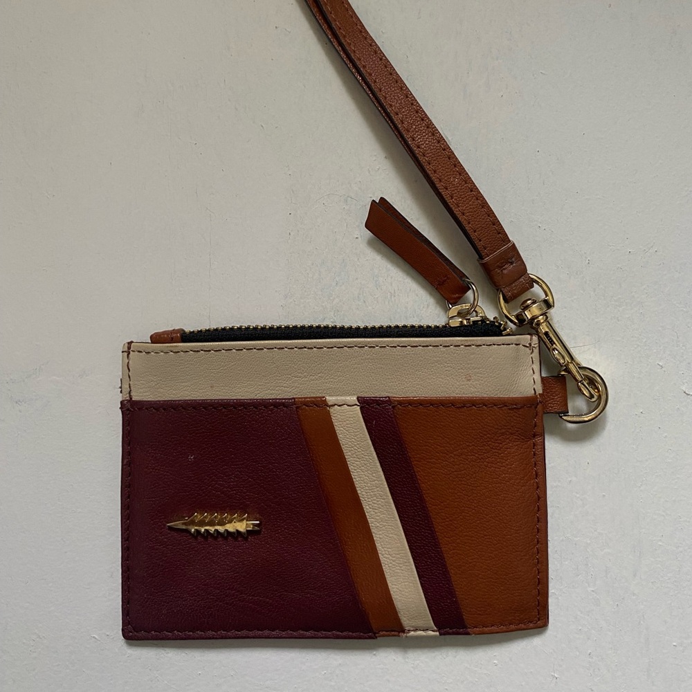 100% leather credit card holder mini wallet